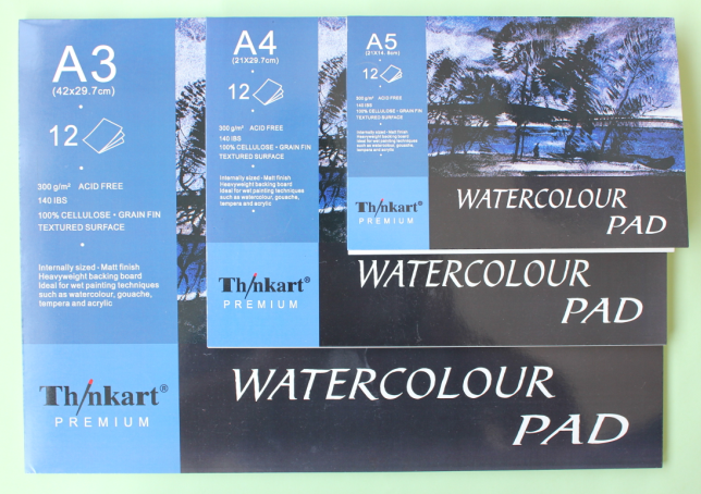 300g A4x12sheet bounding watercolour pad